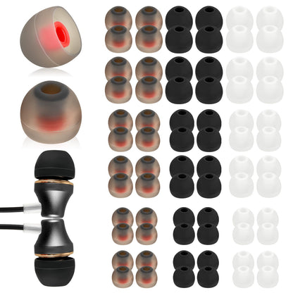 72PCS Replacement Earbud Tips Silicone